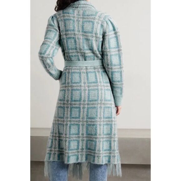 LOVESHACKFANCY Avie Duster in Sky Blue Plaid - Picture 7 of 12